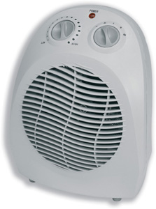 Heatrunner Fan Heater with Thermostat Three Settings 800W 1.2kW 2kW W193xD227xH227mm Ref NFD20A Ident: 484C