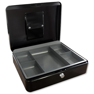 5 Star Cash Box 8 Inch W150xD200xH78mm Anthracite Black