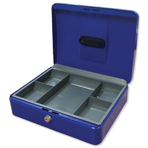 5 Star Cash Box 8 Inch W150xD200xH78mm Blue Ident: 559A