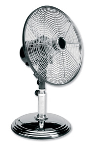 5 Star Desk Fan Oscillating 48.5Db 3-Speed 45 Watts H425mm Dia.305mm Chrome Ident: 482B