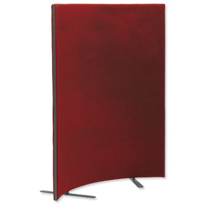 Trexus 800 Curved Screen Free-standing with Stabilising Feet W800xH1500mm Burgundy Ident: 445A
