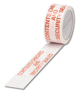 Printed Tape Contents Checked Polypropylene 50mm x 66m Red on White [Pack 6] Ident: 156B