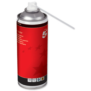 5 Star Air Duster Can HFC Free Compressed Gas Flammable 400ml [Pack 4] Ident: 764A