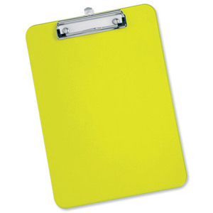 5 Star Clipboard Plastic Durable with Rounded Corners A4 Lime Green Ident: 344D