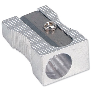 5 Star Pencil Sharpener Pocket-sized Metal for Max. Diameter 8mm Single Hole [Pack 5]