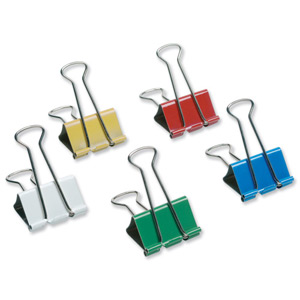 5 Star Foldback Clips 41mm Assorted [Pack 12]