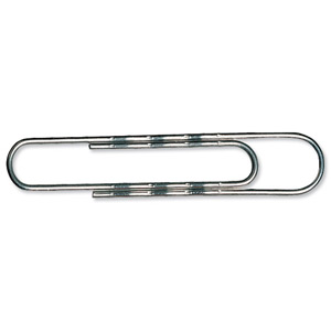 5 Star Giant Paperclips Wavy Length 76mm [Pack 100] Ident: 365D