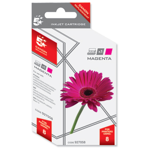 5 Star Compatible Inkjet Cartridge Page Life 715pp Magenta [Canon CLI-8M Alternative]