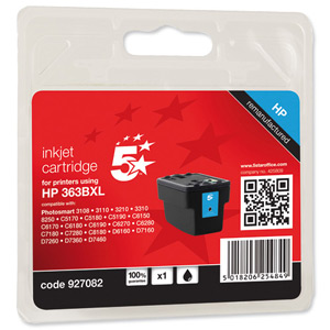 5 Star Compatible Inkjet Cartridge Page Life 800pp Black [HP No. 363 C8719EE Alternative]