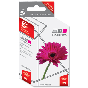 5 Star Compatible Inkjet Cartridge Page Life 470pp Magenta [Canon CLI-521M Alternative]