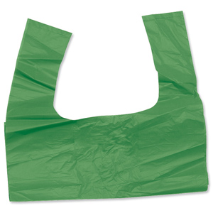 Bags Tie Handle 100 Litre Capacity Green [Box 200]