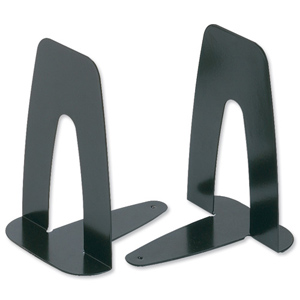Bookends Metal Heavy Duty 180mm Black [Pack 2] Ident: 334C