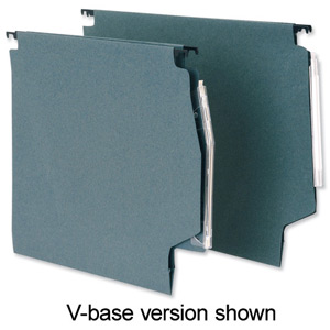 5 Star Lateral File Manilla with Clear Tabs and Inserts 215gsm W275mm Green Ref 100331156 [Pack 50] Ident: 212D