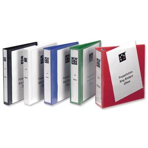 5 Star Presentation Ring Binder PVC 2 D-Ring 25mm Size A4 White Ref 36112 [Pack 5]