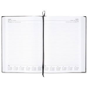 5 Star 2013 Big Diary 2 Full Pages Per Day White Wove Paper 70gsm W210x297mm A4 Black Ident: 313A