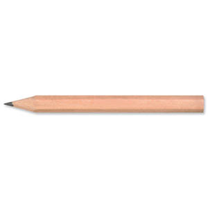 5 Star Half Pencil Wooden Half-length HB Plain Ref 28STK032 [Pack 144] Ident: 102F