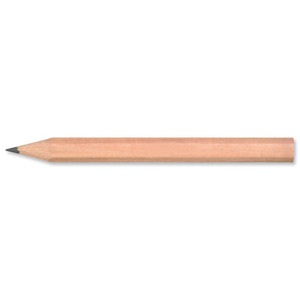 5 Star Half Pencil Wooden Half-length HB Plain Ref 28STK032 [Pack 144] Ident: 102F