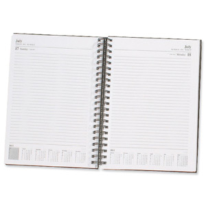 5 Star 2013 Diary Wirobound Day per Page Monday to Friday 336 Pages W210xH297mm A4 Black Ident: 313C