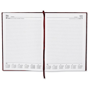 5 Star 2013 Diary Day to Page Saturday and Sunday Separate 70gsm W210x297mm A4 Red Ident: 312A