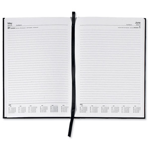5 Star 2013 Diary Day to Page Saturday and Sunday Separate 70gsm W148xH210mm A5 Black Ident: 312A