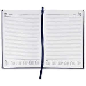5 Star 2013 Diary Day to Page Saturday and Sunday Separate 70gsm W148xH210mm A5 Blue Ident: 312A