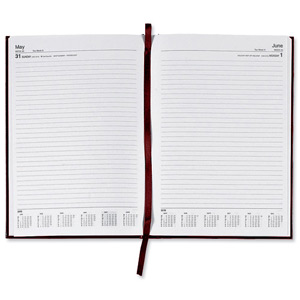 5 Star 2013 Diary Day to Page Saturday and Sunday Separate 70gsm W148xH210mm A5 Red Ident: 312A