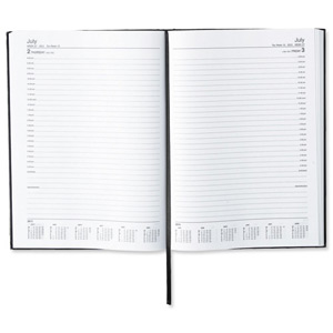 5 Star 2013 Appointment Diary Day to Page Half-hourly Intervals 70gsm W210xH297mm A4 Black Ident: 312A