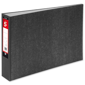 5 Star Lever Arch File 70mm Spine Oblong Landscape A3 Cloudy Grey [Pack 2] Ident: 223C
