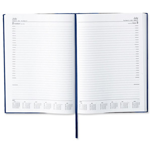 5 Star 2013 Appointment Diary Day to Page Half-hourly Intervals 70gsm W210xH297mm A4 Blue Ident: 312A