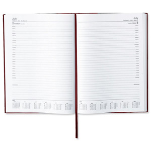 5 Star 2013 Appointment Diary Day to Page Half-hourly Intervals 70gsm W210xH297mm A4 Red Ident: 312A