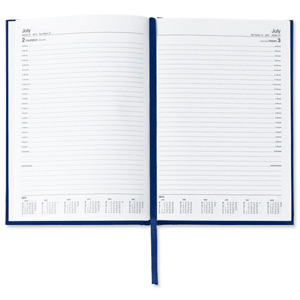 5 Star 2013 Appointment Diary Day to Page Half-hourly Intervals 70gsm W148xH210mm A5 Blue