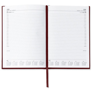 5 Star 2013 Appointment Diary Day to Page Half-hourly Intervals 70gsm W148xH210mm A5 Red