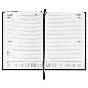 5 Star 2013 Diary 2 Days to Page Combined Saturday and Sunday 70gsm W210xH297mm A4 Black
