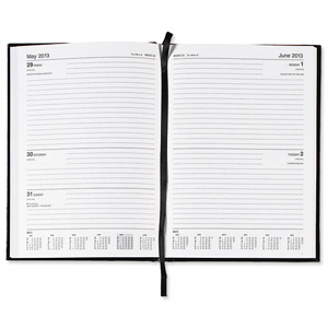 5 Star 2013 Diary 2 Days to Page Combined Saturday and Sunday 70gsm W210xH297mm A4 Black Ident: 312B