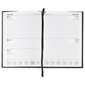 5 Star 2013 Diary 2 Days to Page Combined Saturday and Sunday 70gsm W148xH210mm A5 Black Ident: 312B