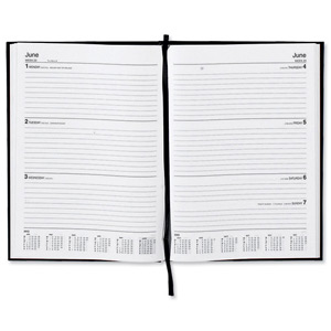 5 Star 2013 Diary Week to View Full Week on Two Pages 70gsm W210xH297mm A4 Black Ident: 312B