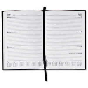 5 Star 2013 Diary Week to View Full Week on Two Pages 70gsm W148xH210mm A5 Black Ident: 312B