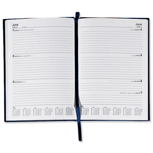 5 Star 2013 Diary Week to View Full Week on Two Pages 70gsm W148xH210mm A5 Blue