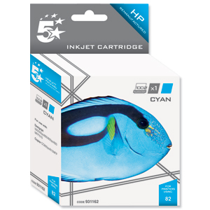 5 Star Compatible Inkjet Cartridge Cyan [HP No. 82 C4911A Alternative] Ident: 810D