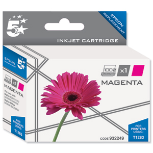 5 Star Compatible Inkjet Cartridge Capacity 3.5ml Magenta [Epson T1283 Alternative]