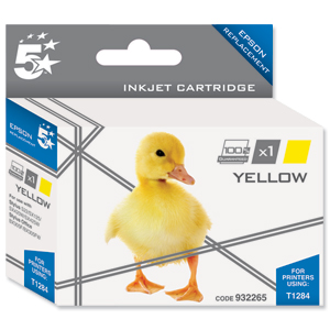 5 Star Compatible Inkjet Cartridge Capacity 3.5ml Yellow [Epson T1284 Alternative]