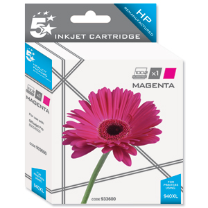 5 Star Compatible Inkjet Cartridge Page Life 1400pp Magenta [HP No. 940XL C4908AE Alternative]