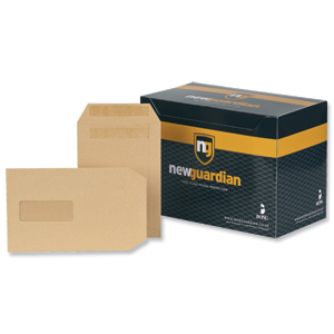 New Guardian Envelopes Heavyweight Pocket Press Seal Window Manilla C5 [Pack 250]