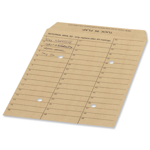 New Guardian Internal Mail Envelopes Pocket Tuck-in Flap 125gsm Manilla C4 [Pack 250]