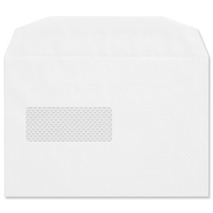 Postmaster Envelopes Wallet Gummed with High Window 90gsm White C5 [Pack 500] Ident: 125D