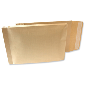 New Guardian Armour Envelopes Peel And Seal Gusset 70mm 130gsm Kraft Manilla 470x300mm [Pack 100]