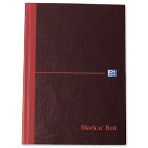 Black n Red Book Casebound 90gsm Single Cash 192pp A5 Ref 100080414 [Pack 5] Ident: 29B