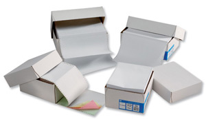 Challenge Listing Paper 3-Part Carbonless Standard Perforated Sheets 11inchx241mm 3 Colours [700 Sheets] Ident: 20B