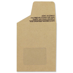 New Guardian Wage Envelopes Press Seal Window in Face Manilla 121x98mm [Pack 1000] Ident: 123D