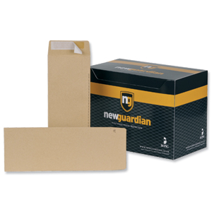 New Guardian Envelopes Heavyweight Pocket Peel and Seal Manilla 305x127mm[Pack 250] Ident: 122E